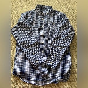 NWOT Polo Lauren Blue and White Gingham Button Down.